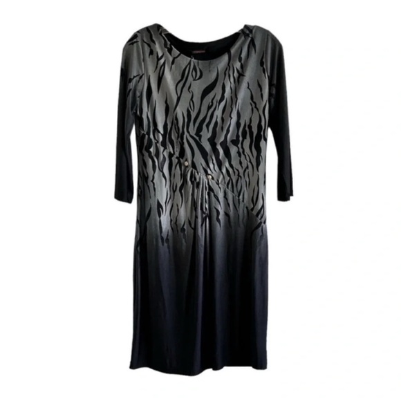 Roberto Cavalli Tiger Animal Print Dress Black Gray NWT - Picture 1 of 7